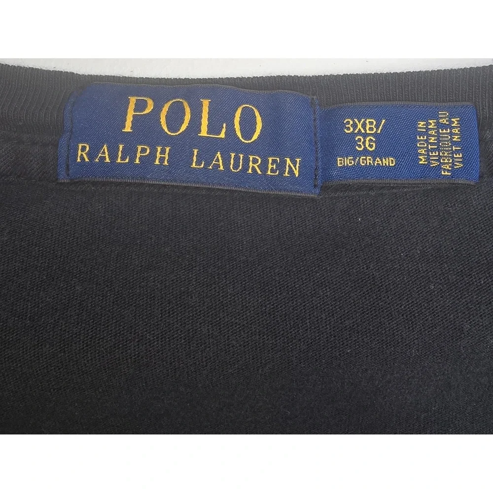 POLO RALPH LAUREN 3XB Suisse Slalom Racing Black Long Sleeve T-shirt -2699